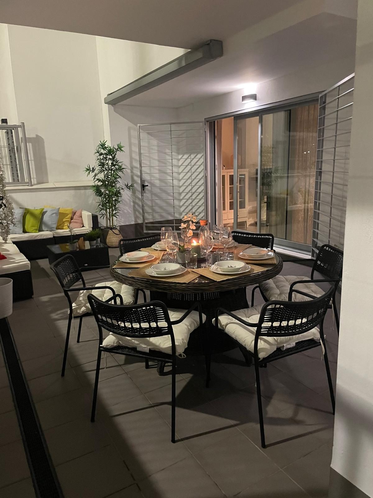 Cenas en la terraza, apartamento Duna Beach